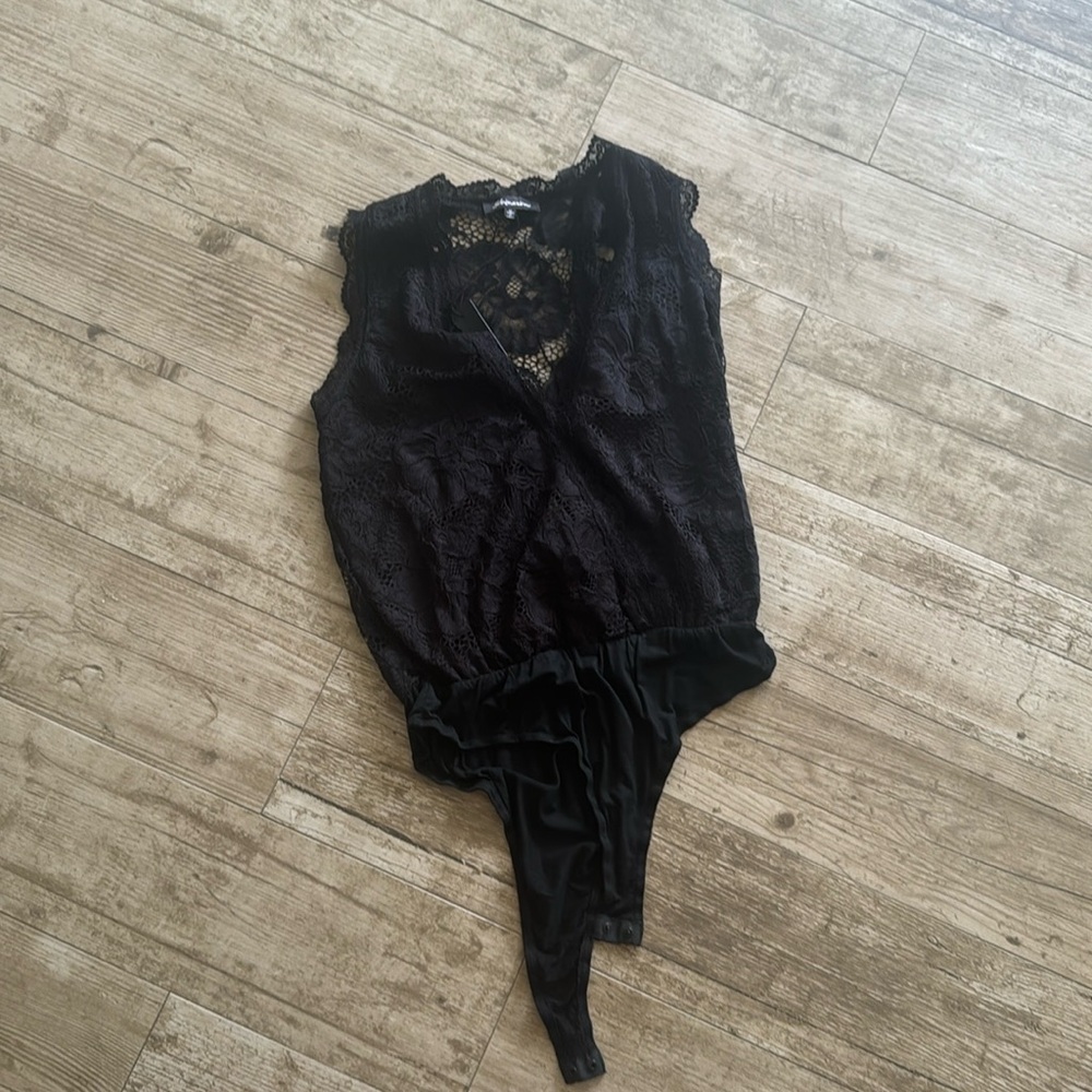 Black lace bodysuit